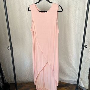 G by GIULIANA Pink Sleeveless Tulip Hem Drama Top